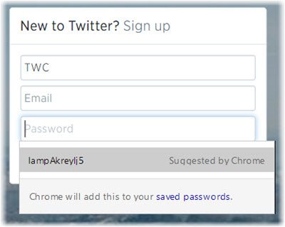 Chrome built-in Password Generator
