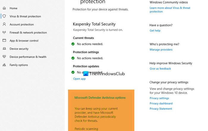 Windows Defender Periodic Scanning