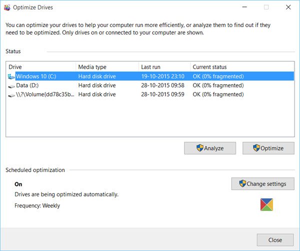 hidden partitions disk defragmenter.