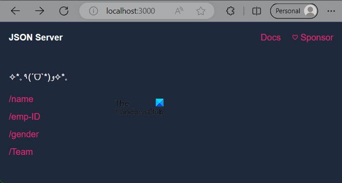 install JSON-server on Windows 
