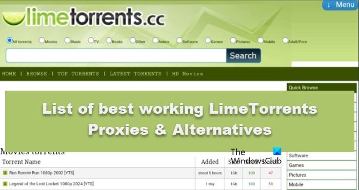 LimeTorrents Proxies & Alternatives