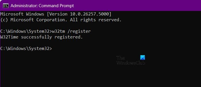 The Time service encountered and was forced to shut down, Error 0x80070005