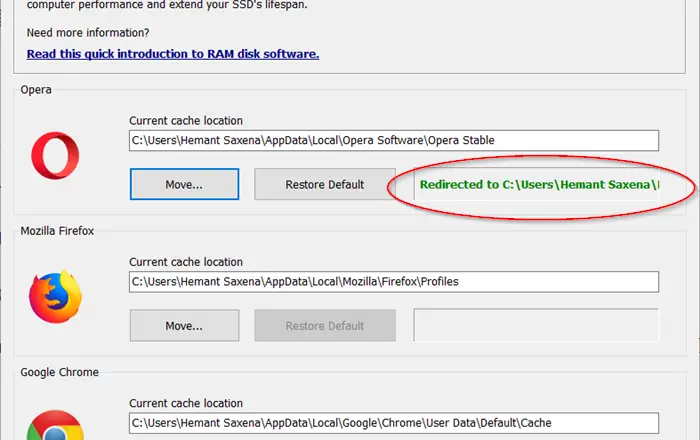 SoftPerfect Cache Relocator