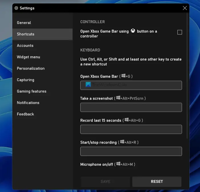 Can’t Record Right Now or There’s nothing to record Game Bar errors in Windows 11