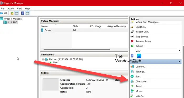 checkpoints in Hyper-V