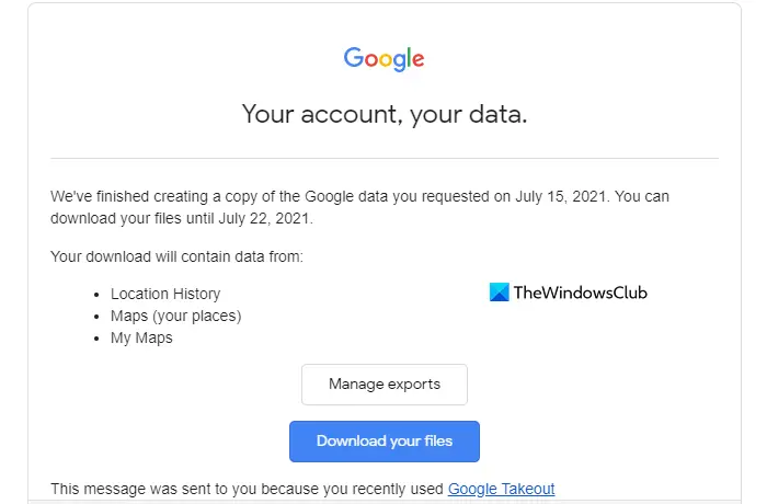 Download the Google Maps Data