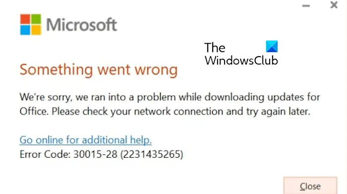 Fix Microsoft Office Error Code 30015-28
