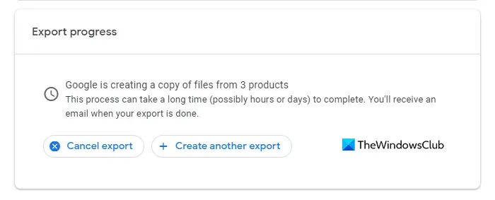 Google Maps Export Progress
