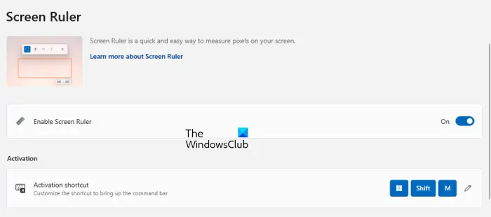 How to activate Screen Ruler in PowerToys
