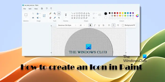 How to create an Icon in Paint