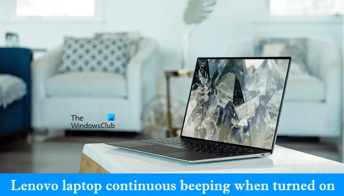 Lenovo laptop continuous beeping turned on