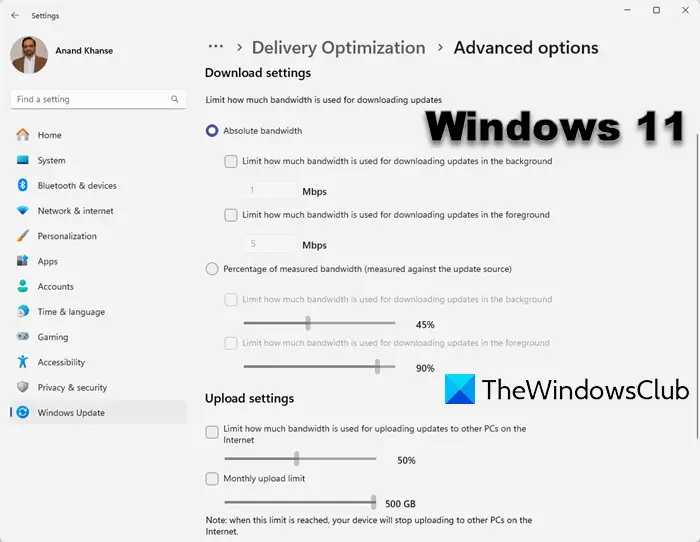 limit Windows Update bandwidth during specific hours