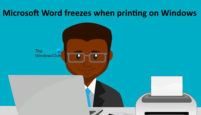 Microsoft Word freezes when printing