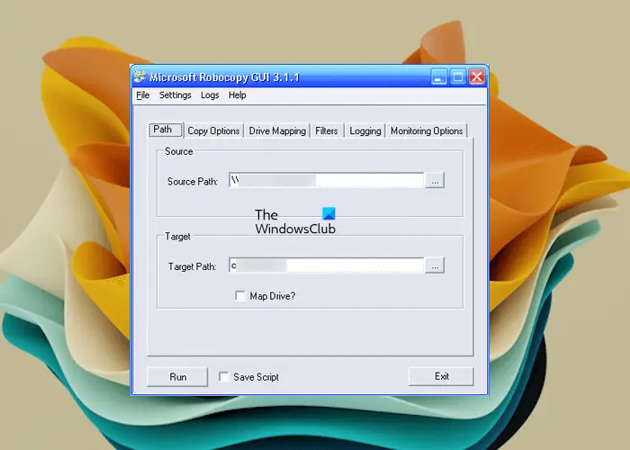 Robocopy GUI