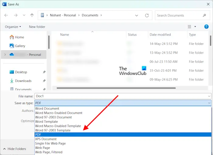 Save Word document as PDF