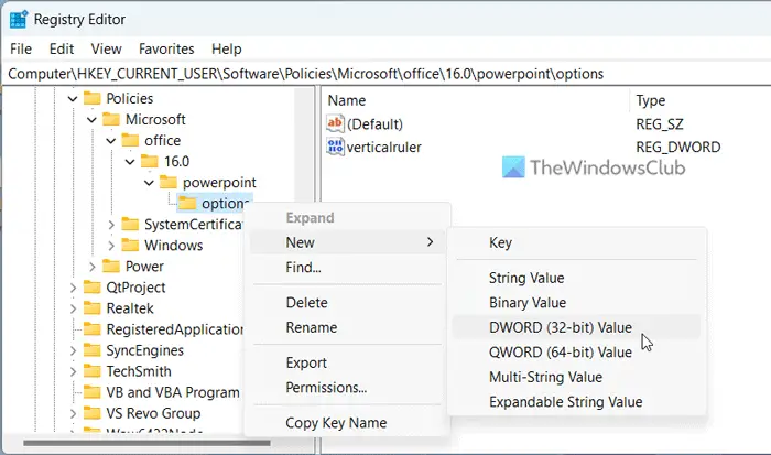 How to show or hide vertical ruler in PowerPoint