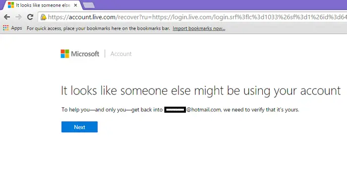 Someone Else Using Your Account