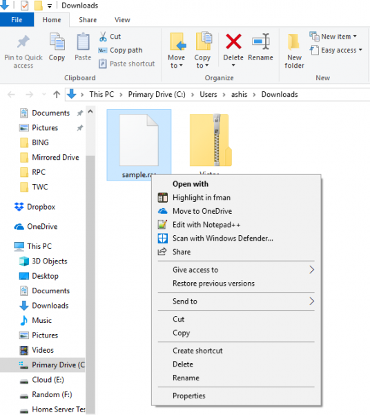 Unsupported RAR Format in Windows