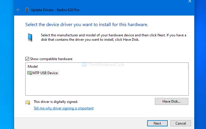 Fix Windows 10 won't recognize Android mobile
